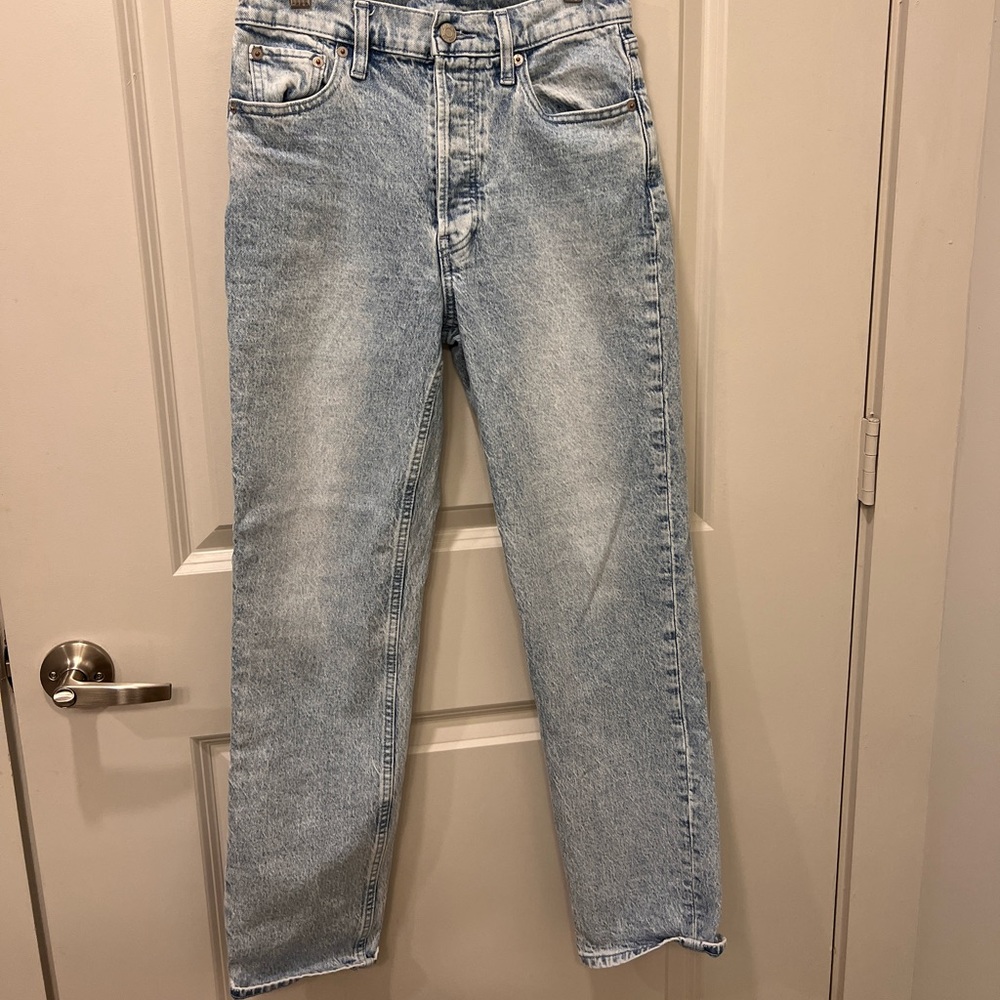Gap Cheeky Straight High Rise Jeans- Light wash